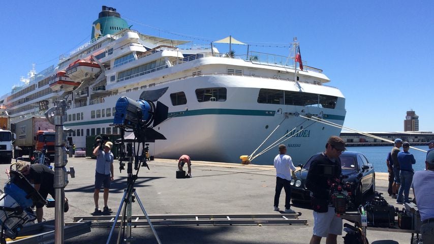 Dreharbeiten vor der MS Amadea für "Das Traumschiff"