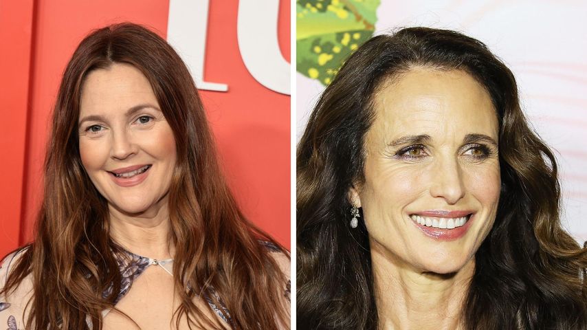 Collage: Drew Barrymore und Andie MacDowell, Schauspielerinnen