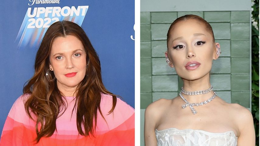 Collage: Drew Barrymore und Ariana Grande