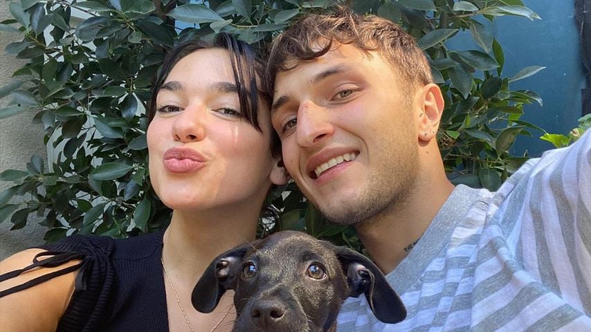 Dua Lipa, Anwar Hadid und Hund Dexter