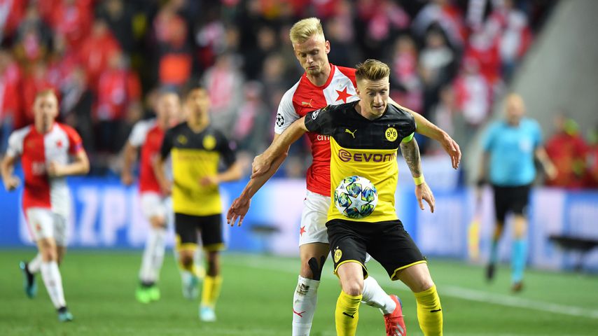Champions-League-Partie zwischen Slavia Prag und BVB Dortmund