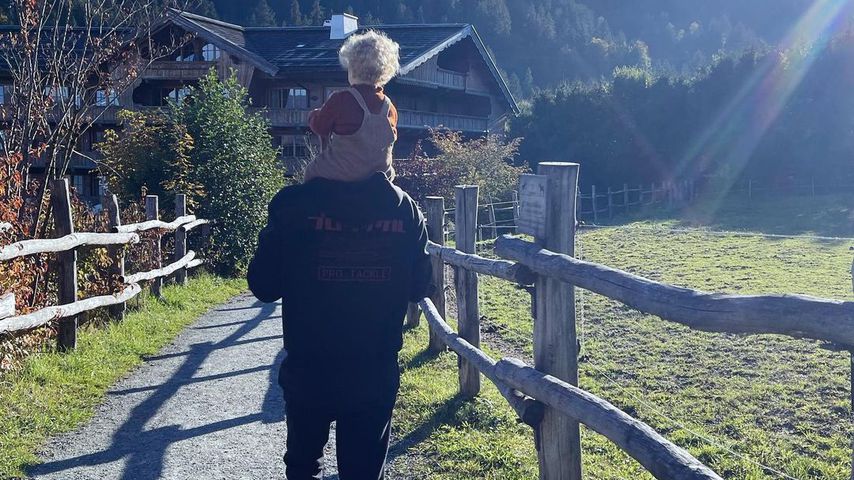 Lena Gerckes Freund Dustin mit Tochter Zoe