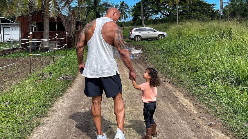 Dwayne Johnson mit seiner Tochter