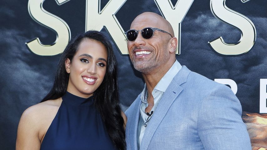 Dwayne Johnson mit seiner Tochter Simone, 2018