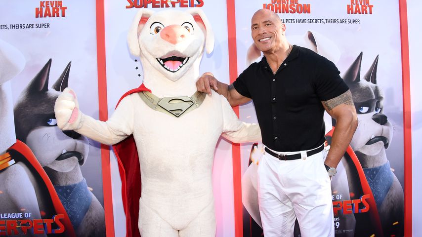 Dwayne Johnson auf einem "DC League of Super Pets"-Event