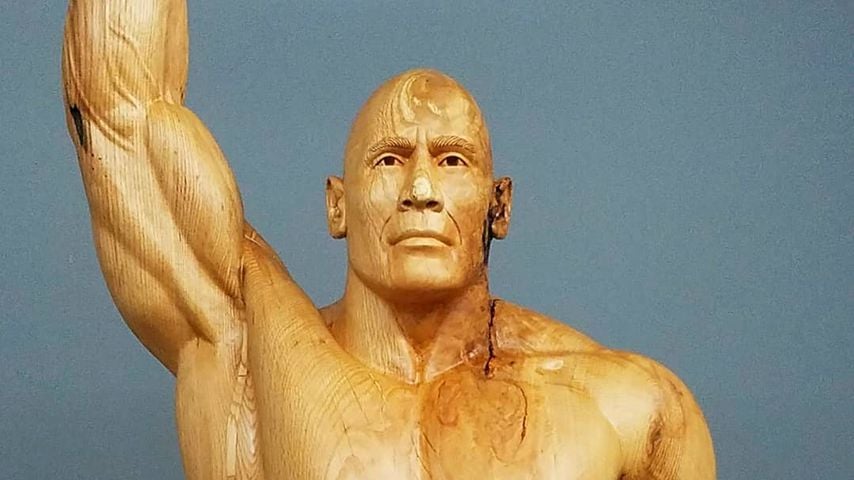 Dwayne "The Rock" Johnson aus Holz