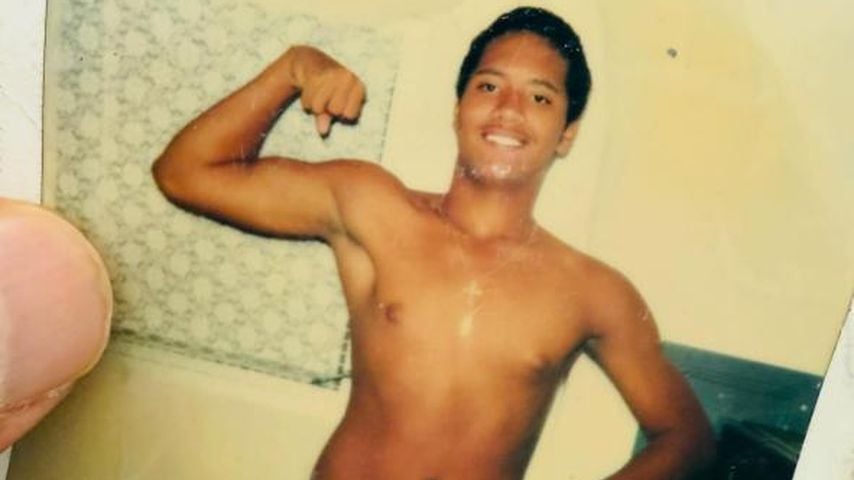 Polaroid von Dwayne "The Rock" Johnson mit 13 Jahren