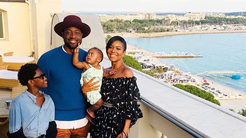 Dwayne Wade und Gabrielle Union mit ihren Kindern Kaavia und Zion