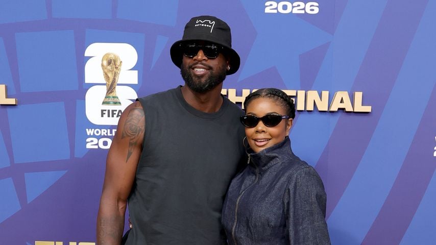 Bei der WM 2026 im New York New Jersey Stadium: Dwyane Wade und Gabrielle Union vor dem Finale Spanien gegen Argentinien