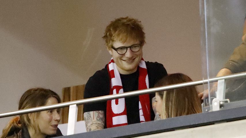 Ed Sheeran bei einem Fußballspiel, 2021