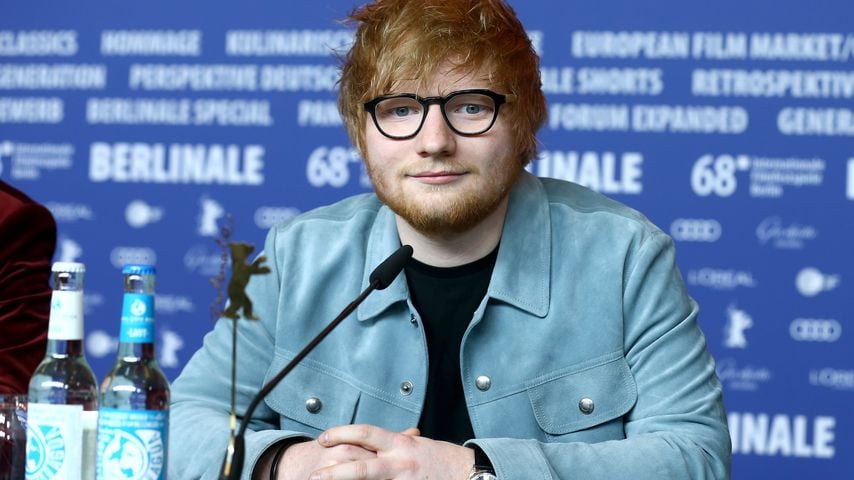 Ed Sheeran auf einer Pressekonferenz in Berlin im Februar 2018