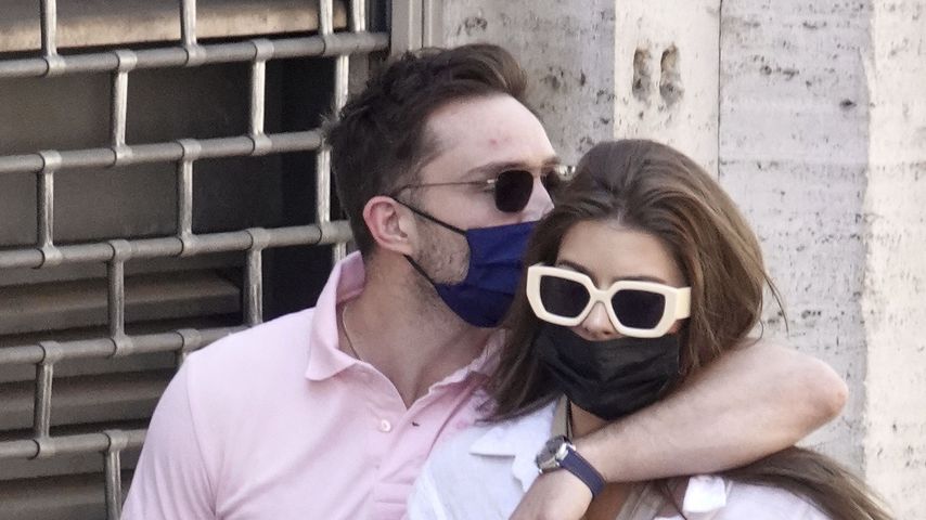 Ed Westwick mit seiner Freundin Tamara Francesconi in Rom, Juni 2021