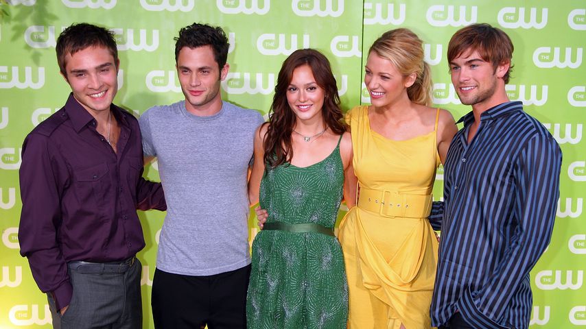 Ed Westwick, Penn Badgley, Leighton Meester, Blake Lively und Chace Crawford im Juli 2007