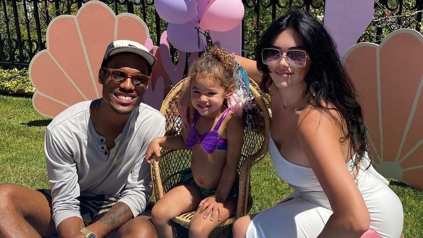 Eddie Murphys Sohn Myles mit seiner Partnerin Carly und ihrer gemeinsamen Tochter Evie