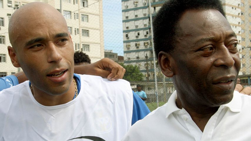 Edinho und Pelé im Mai 2014