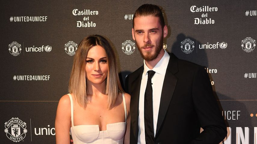 Edurne Garcia und David De Gea, 2017 in Manchester