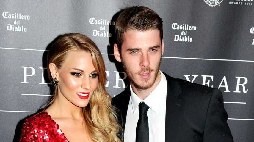 Edurne Garcia und David de Gea, 2014 in Manchester
