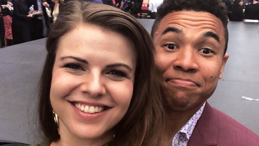 Edward Aschoff und seine Verlobte Katy bei der "Godzilla"-Premiere