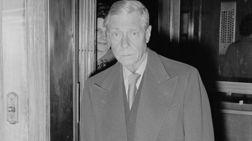 Edward VIII. beim Verlassen eines Hotels in New York im Jahr 1964