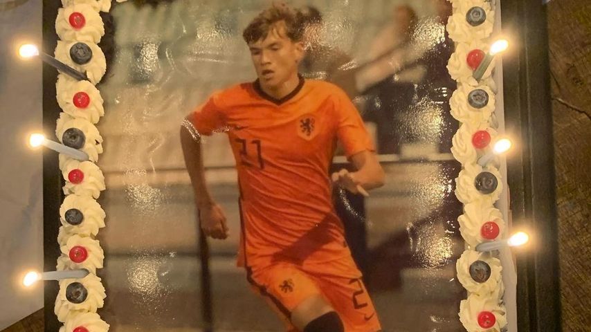 Ein Kuchen mit dem fußballspielenden Damian van der Vaart als Motiv