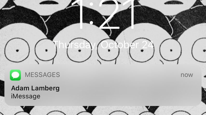 Adam Lambergs Nachricht an Lalaine Vergara-Paras