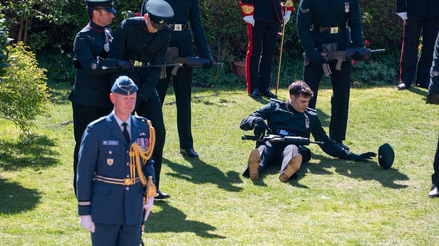 Ein Soldat auf Prinz Philips Beerdigung