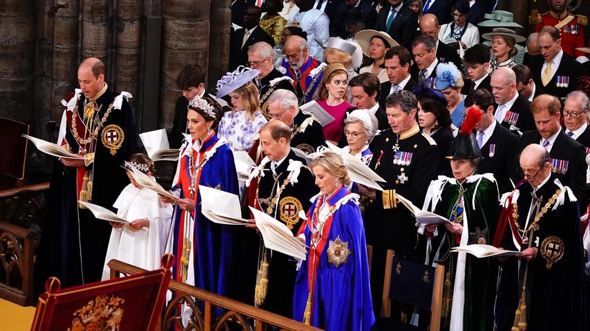 Ein Teil der royalen Familie bei der Krönung von König Charles, Mai 2023