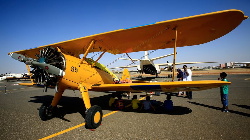 Eine Boeing-Stearman-Maschine im November 2016
