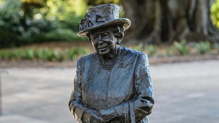 Eine Statue der Queen