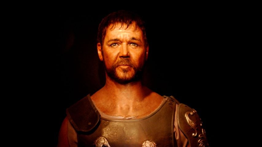 Wachsfigur von Russell Crowe aus dem Film "Gladiator"