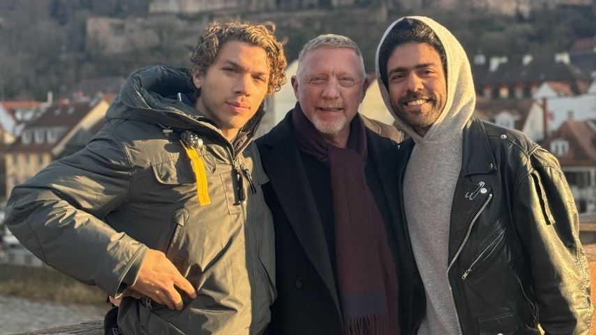 Elias, Boris und Noah Becker in Heidelberg