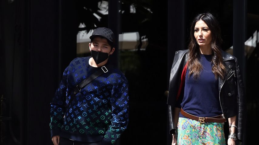 Elisabetta Gregoraci mit ihrem Sohn Nathan, April 2022