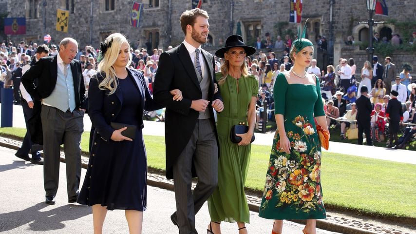 Eliza Spencer, Louis Spencer, Victoria Aitken und Kitty Spencer auf der Hochzeit von Prinz Harry und