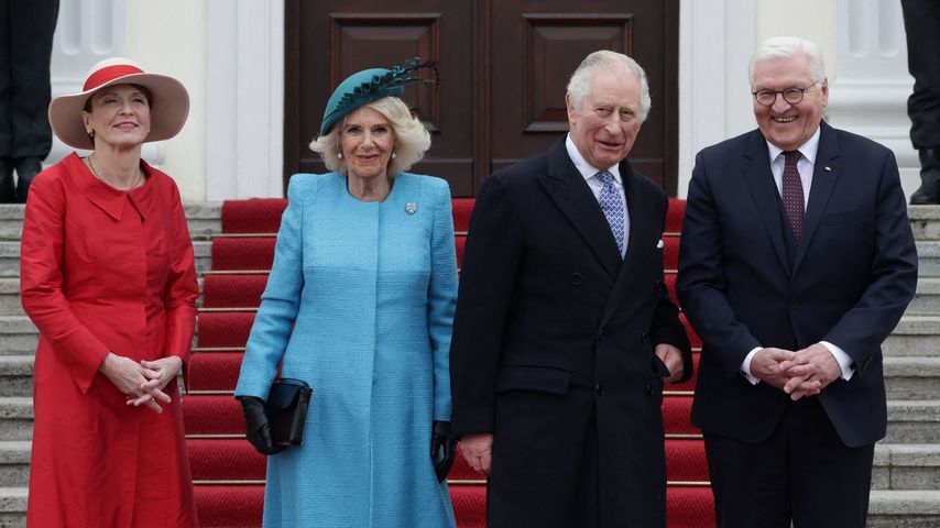 Elke Büdenbender, Königsgemahlin Camilla, König Charles und Frank-Walter Steinmeier, März 2023