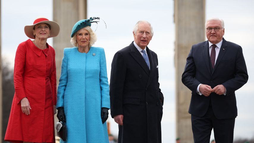Elke Büdenbender, Queen Consort Camilla, König Charles und Frank-Walter Steinmeier im März 2023