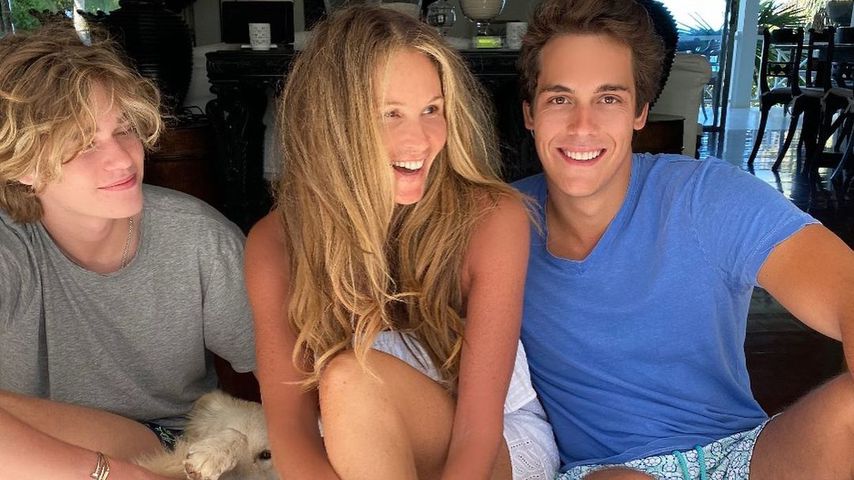 Elle Macpherson mit ihren Söhnen Aurelius und Fynn