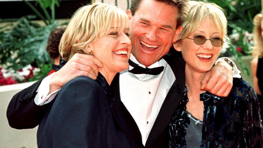 Ellen DeGeneres, Kurt Russell und Anne Heche bei den Golden Globes 1998