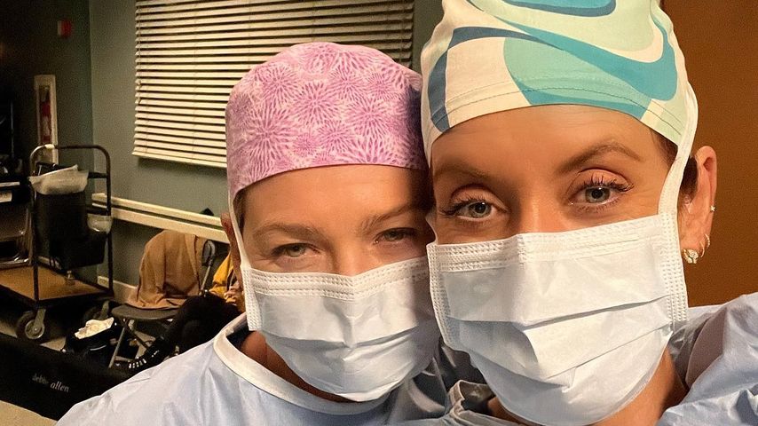 Ellen Pompeo und Kate Walsh am Set von "Grey's Anatomy"