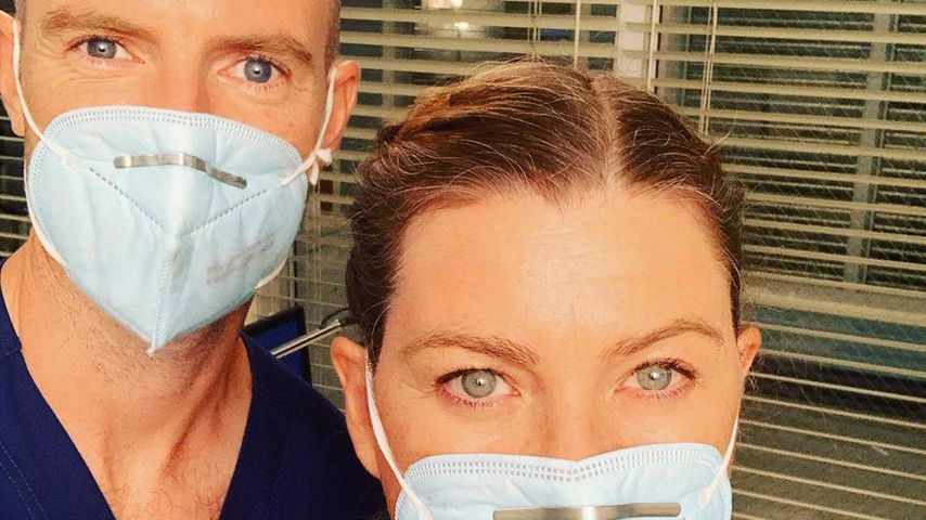 Ellen Pompeo und Richard Flood am Set von "Grey's Anatomy" im September 2020