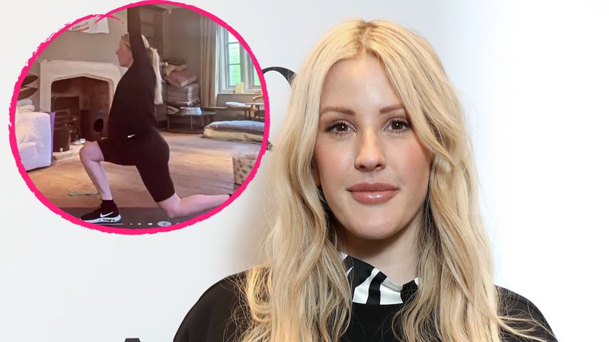 Kugelrunder Bauch: Ellie Goulding trainiert hochschwanger!