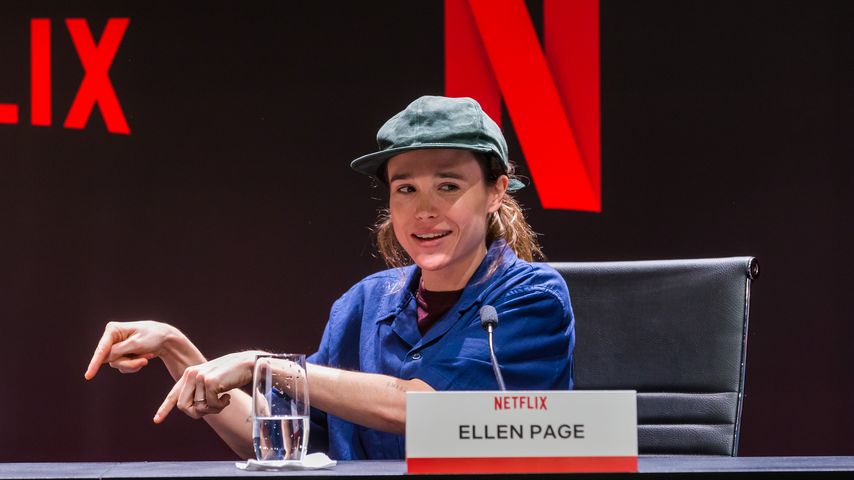 Elliot Page bei einer Pressekonferenz zur Netflix-Serie "The Umbrella Academy"
