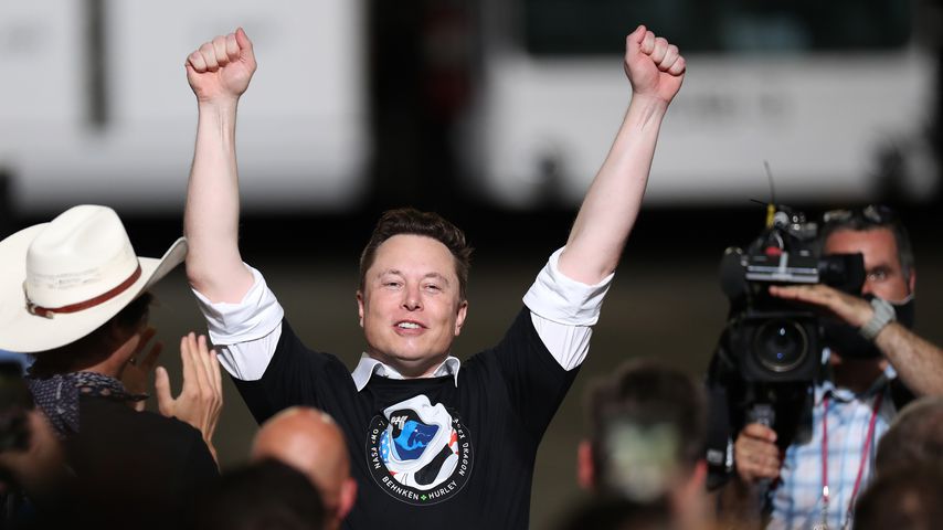 Elon Musk beim Launch seiner SpaceX Falcon 9 Rakete in Cape Canaveral im Mai 2020