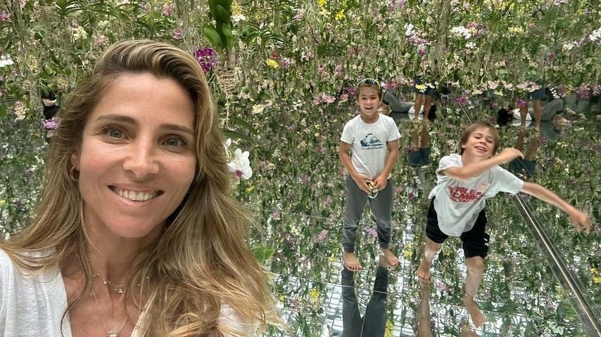 Elsa Pataky, Model, mit ihren Söhnen
