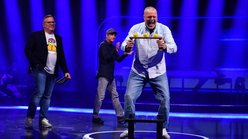 Elton, Bully Herbig und Stefan Raab bei "Stefan und Bully gegen irgendson Schnulli" am 29.11.2025