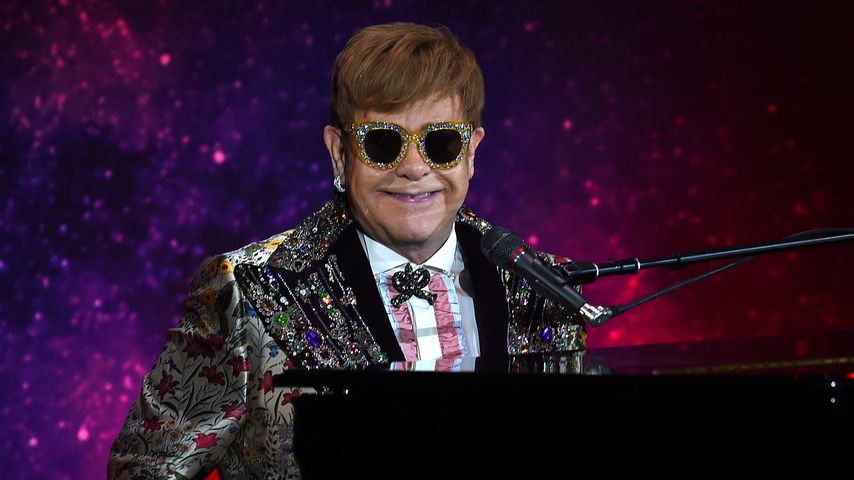 Elton John bei einer Pressekonferenz in New York City im Januar 2018