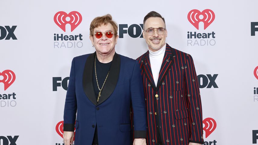 Elton John und David Furnish im Mai 2021