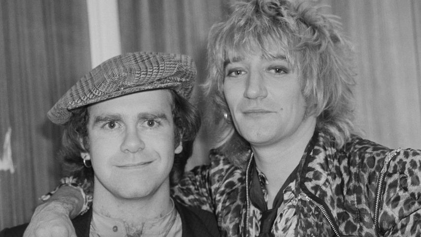 Elton John und Rod Stewart  bei Olympia in London im Dezember 1978