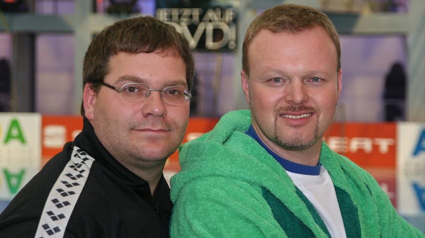 Elton und Stefan Raab, November 2005