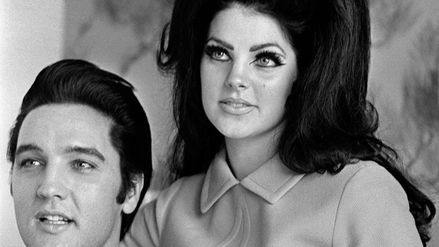Elvis Presley, Priscilla Presley und Lisa Marie Presley, Februar 1968