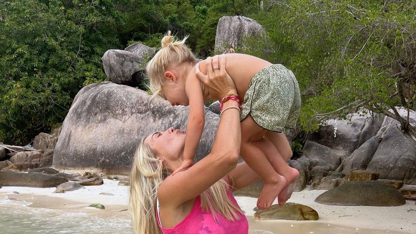 Elyse Knowles und ihr Sohn Sunny im Januar 2023